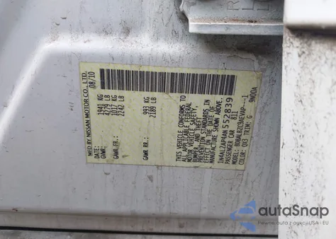 2010 Nissan Altima 2.5 S z USA, uszkodzony, nr VIN 1N4AL2AP4AN552839